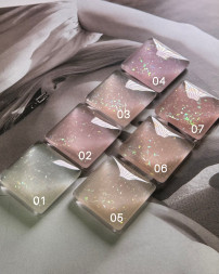 ONE NAIL   Gel   CAMO SHINE   #04   15мл (флакон)   Гель моделирующий с хлопьями Юки