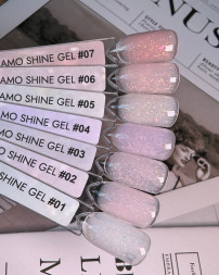 ONE NAIL   Gel   CAMO SHINE   #05   15мл (флакон)   Гель моделирующий с хлопьями Юки